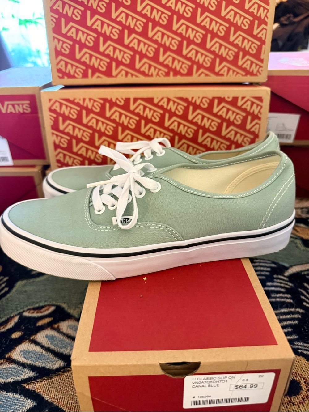 BRAND NEW Vans Authentic Sneakers  Color Theory Iceberg Womens 9.5/Mens 8 - Picture 3 of 7